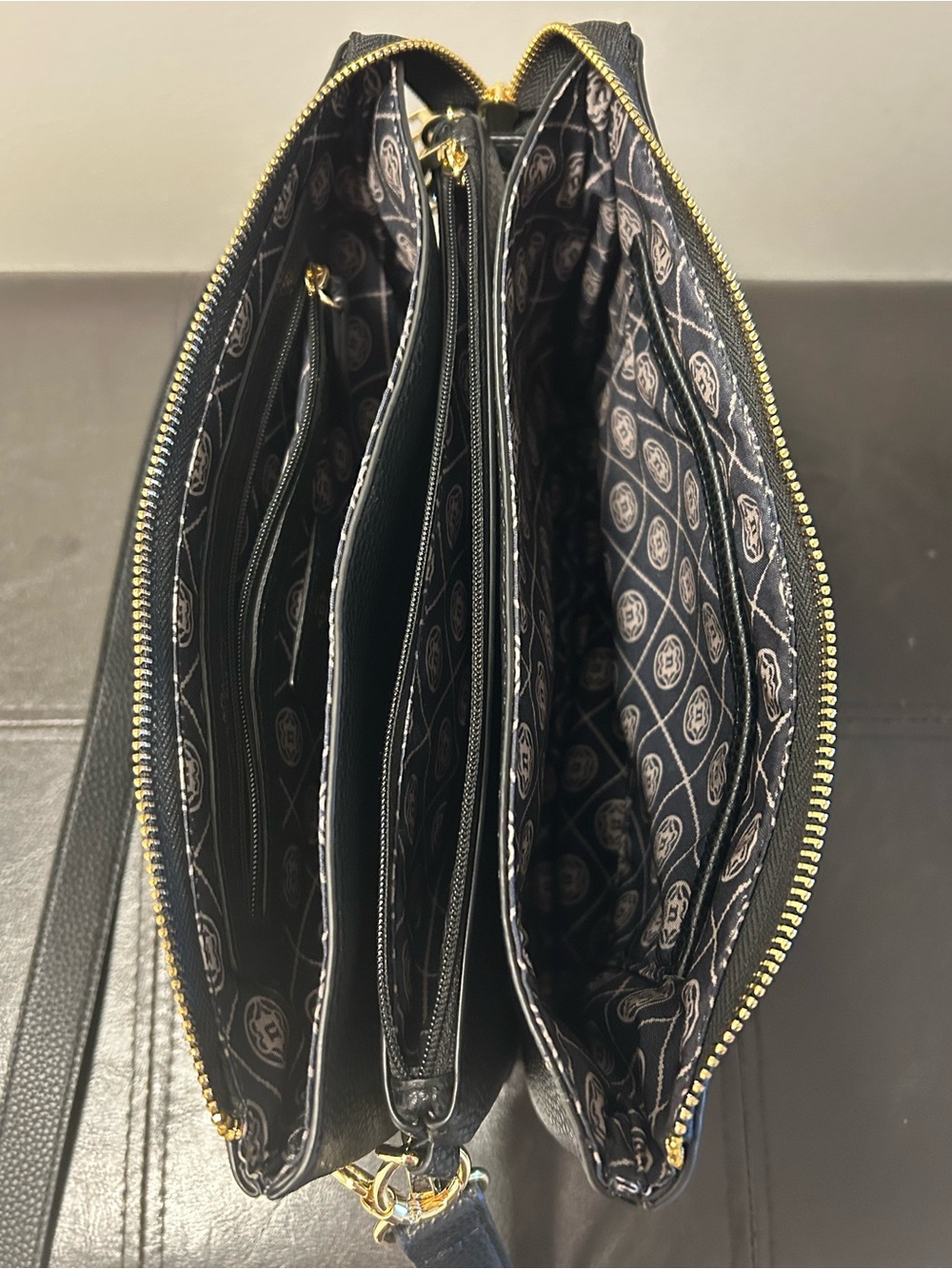 Nanette Lepore Black Pebbled Faux Leather Convertible Crossbody - Picture 6 of 12